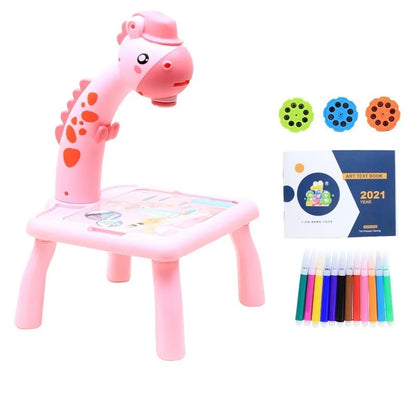 Mini Led Projector Art Drawing Table Light Toy for Children Kids Painting Board Small Desk Educational Learning Paint Tool Cr
