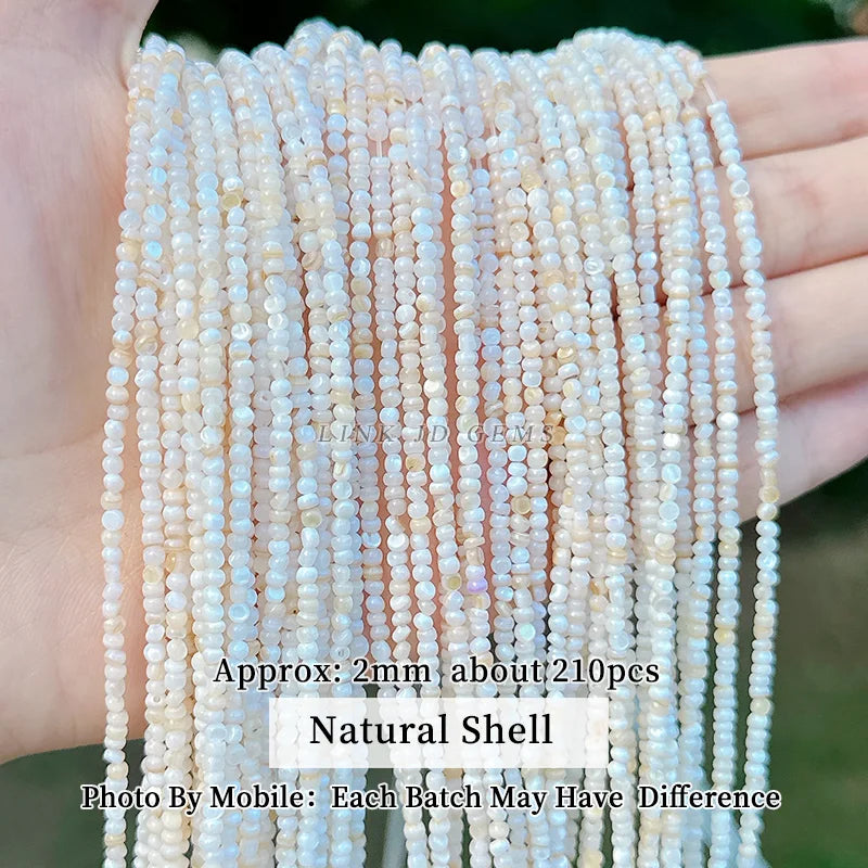 Natural Shell Beads Irregular Shape Smooth Beads Loose Spacer Bead For Jewelry Making Diy Earrings Necklace Accessory Finding