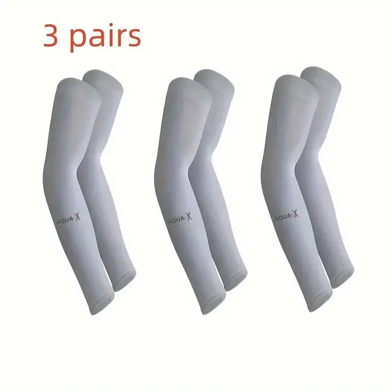 3 Pairs Breathable Sun Protection Sleeves UV Protective Arm Covers Uses for Sports Driving Outdoor Adventures Shield - 3pairs