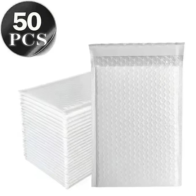 50Pcs Bubble Mailers Bubble Padded Mailing Envelopes Mailer Poly for Packaging Self Seal Shipping Bags Black Bubble Padding -
