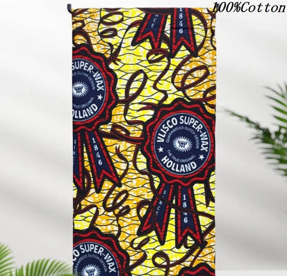 New African Ankara Batik Fabric Super Real Wax African Cotton Material Prints Wax Tissu For Sew 6yards