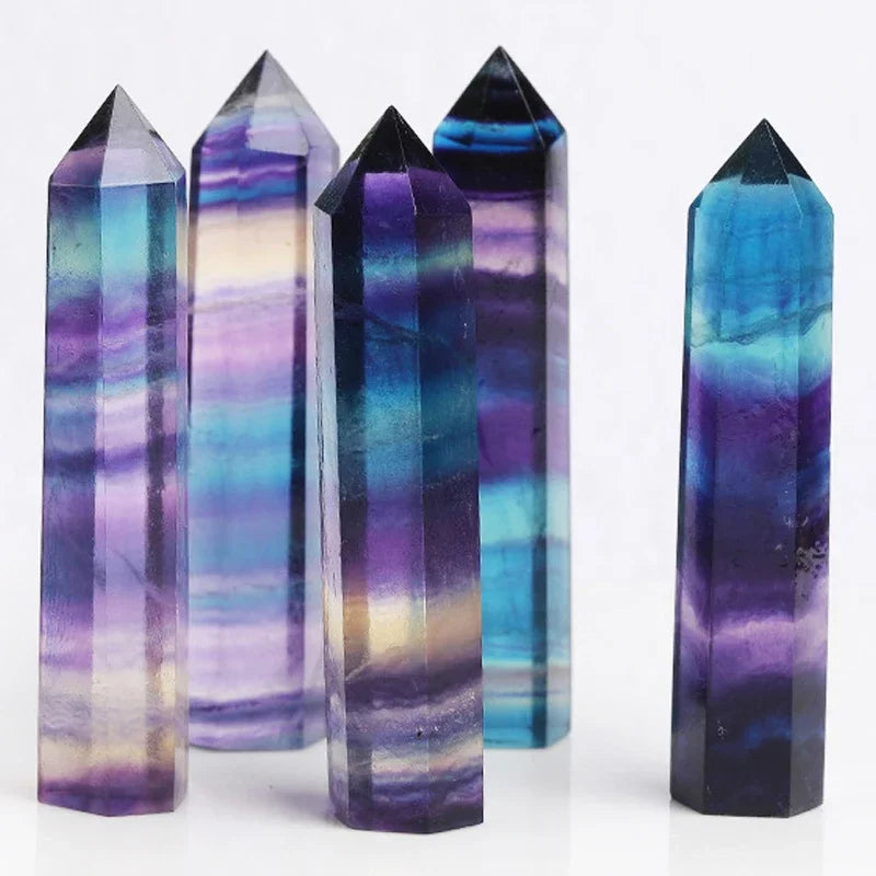 Natural Stone and Crystals Point Wand Witchcraft Rose Quartz Amethyst Home Decor Mineral Reiki Healing Stones Crafts Room Dec