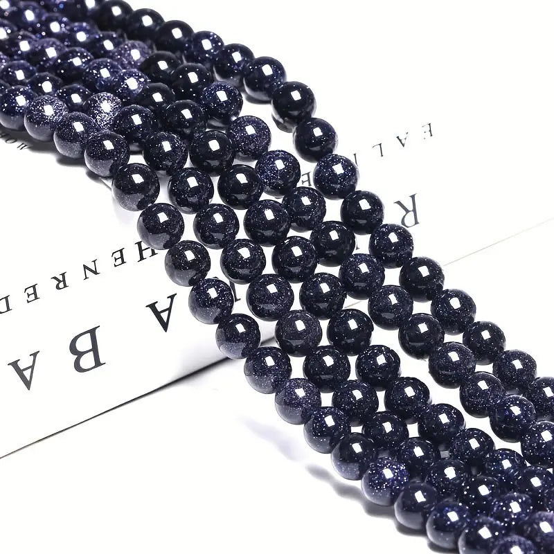 A++ Natural Golden Sandstone & Blue Sandstone & Green Sandstone Loose Beads for Jewelry Making Bracelet DIY Accessori