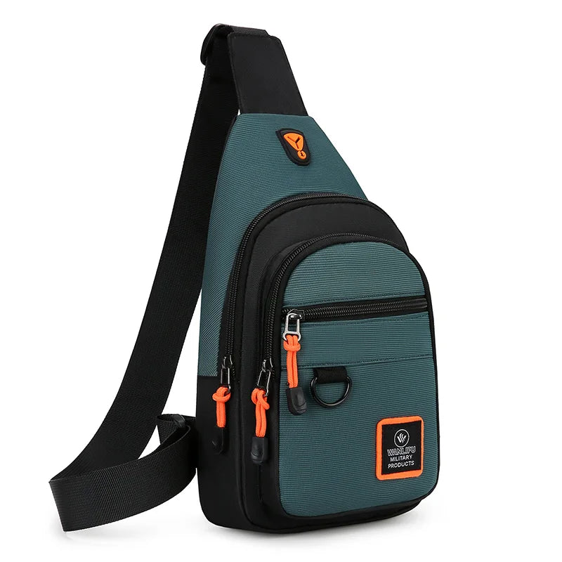 Men's Leisure Outdoor Hiking Bike Shoulder Bag, Waterproof Sports Crossbody Bag, Travel Backpack, Men's Chest Bag, Shoulder B