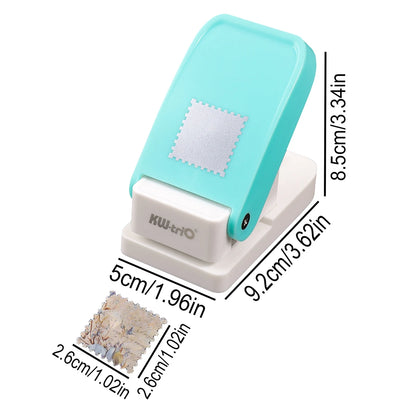 Stamp Shaped Paper Punch, Portable Hole Puncher for Crafts, Scrapbooking Supplies, DIY Card Making & Paper Crafting Tool - Li