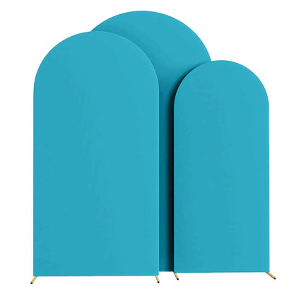 Wedding Arch Cover Arch Backdrop Cover Spandex Fitted Arch Cover for Wedding Birthday Festival Party （Without Shelf） - Sky Bl