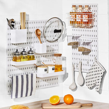 Diy Organizer Pegboard Accessories Pegboard Wall Organizer Panel Shelves For Gamer Room,bathroom,tool house,kitchen Storage R