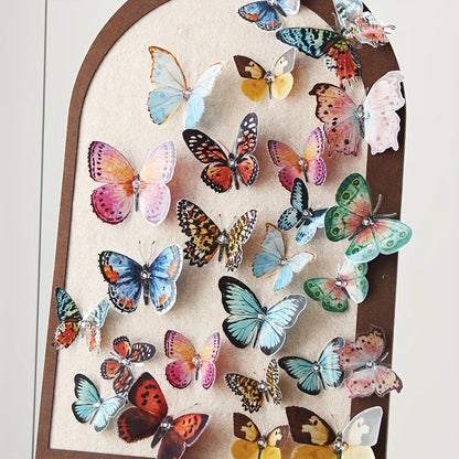36pcs Lifelike Butterfly Decorations Set - Watercolor Wings, Easy To Hang for Wedding, Party, Photo Booth Props