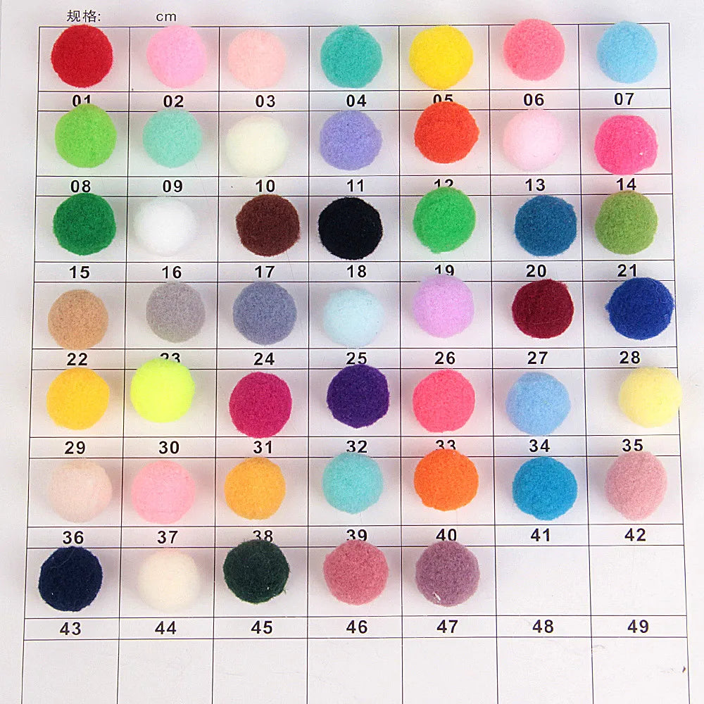 15g Fluffy Soft Pompom 8 Mm 10 Mm 15 Mm 20 Mm 25 Mm 30 Mm Plush Pompom DIY Home Decoration Crafts Toys