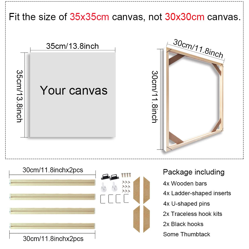 40x60 50x70 40x50cm Canvas Frame Wooden Frames Wooden Photo Oil Painting Canvas Diamond Painting Frames Canvas Wood Wall Fram