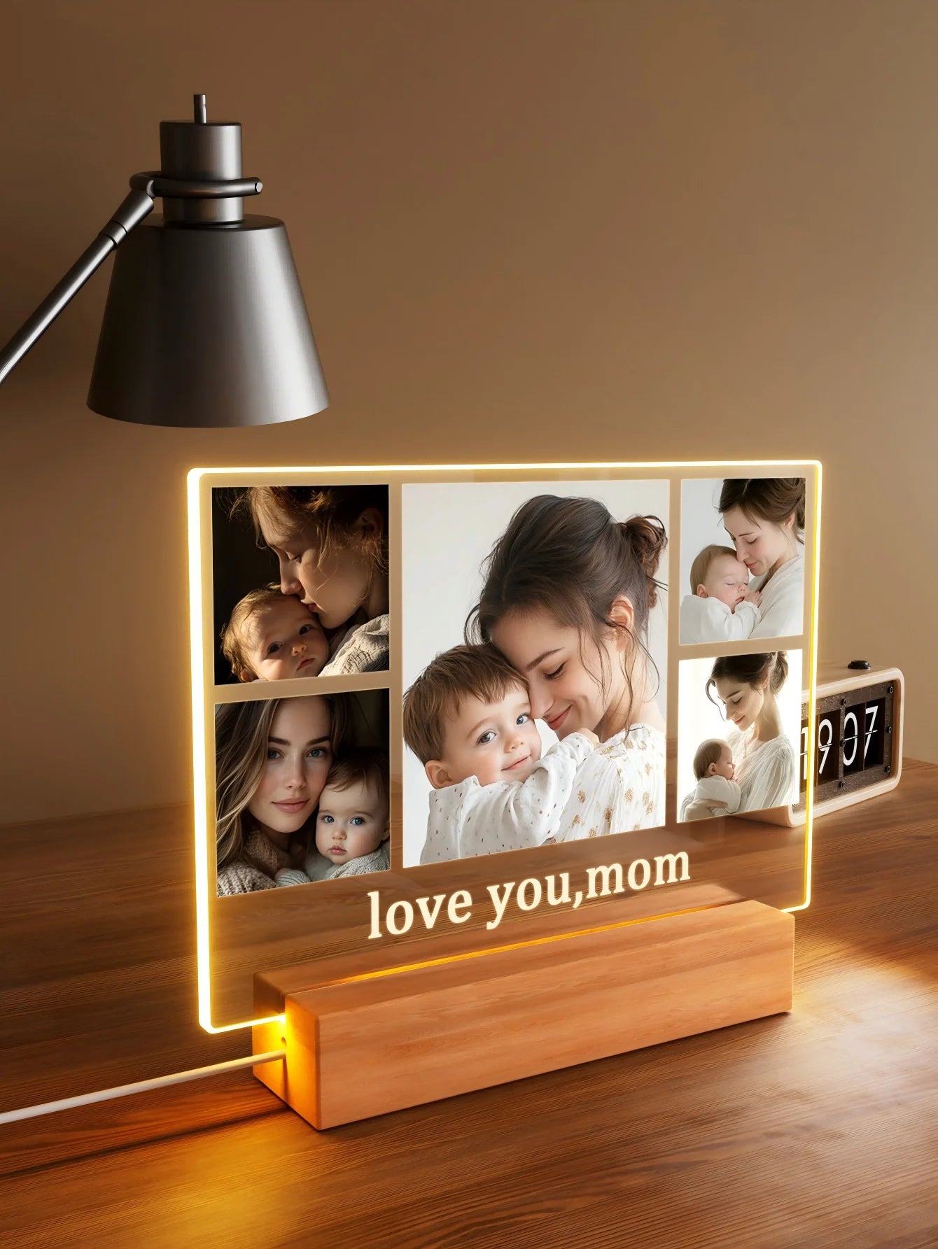Custom photo asymmetric 3D light decoration bedroom nightlights, holiday decorations, gifts for friends and family