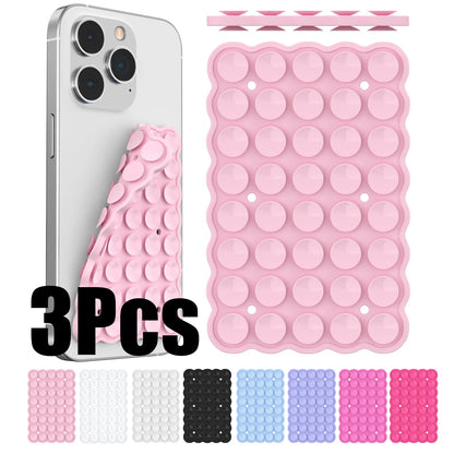 Silicone Suction Cup Phone Holde Multifunctional Fixed Anti-slip Mobile Fixture Double Sided Detachable Phone Rubber Sucker P