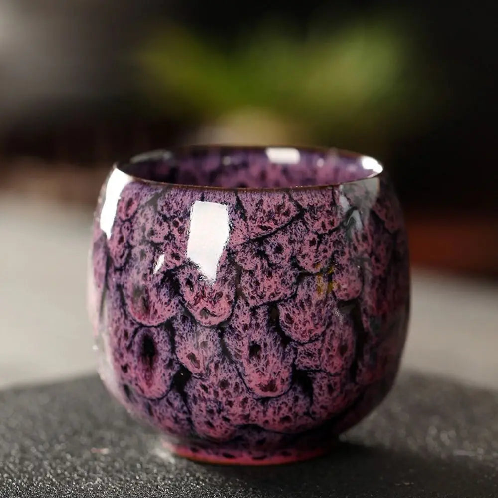 Japanese Style Ceramic Tea Cup Kiln Transformation Espresso Cup Porcelain Kung Fu Teacup Pottery Coffee Mug Wine Drinkware - 