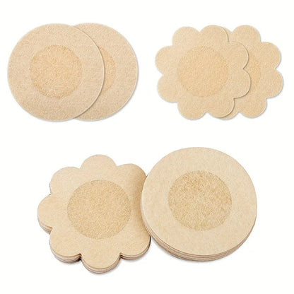 100Pcs Nipple Sticker Disposable Invisible Chest Sticker Non-woven Bra Breast Patch Bra-less Pasties Pad Nipple Cover Sticker