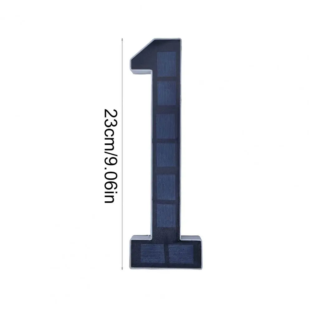 Solar Lighted House Number Outside Light-up LED Address Number Waterproof Modern House Number Light Address Sign Home Decor