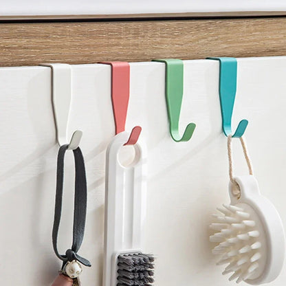 4PCS Cabinet Door Hook Colorful Kitchen Door Rear Hanger Drawer Office Table Key Bag Storage Hook For Home Bathroom Accessori