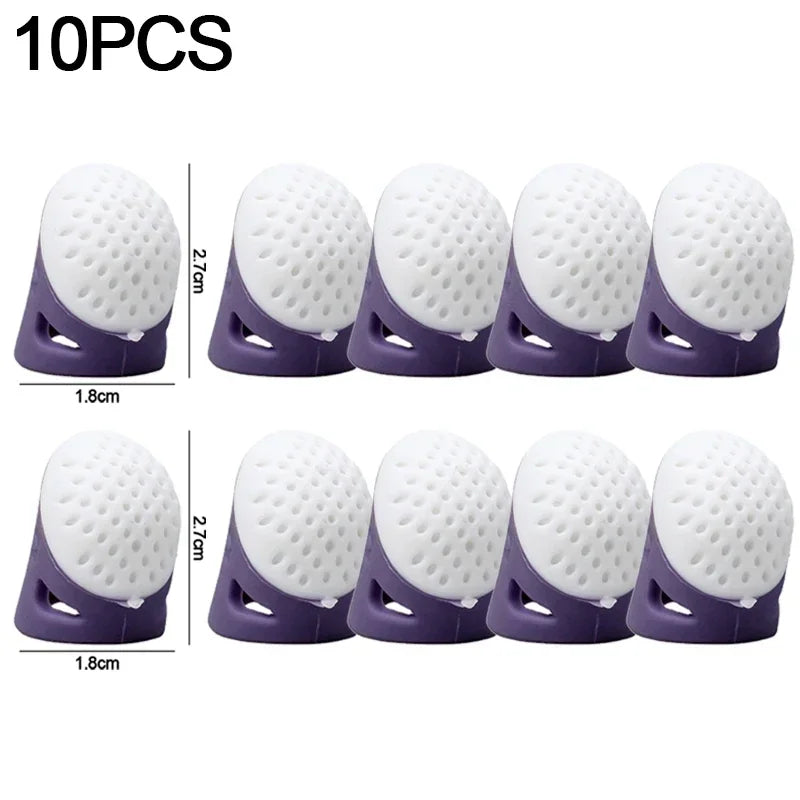 Silicone Thimbles Finger Tips Protector Anti-Slip Finger Covers Hand Cross-stitch Sewing DIY Tools Household Sewing Accessori