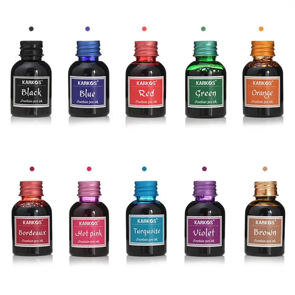30MlL Pure Colorful Fountain Pen Ink Universal Refill Ink Stationery School Brand New Product Peace And Happiness