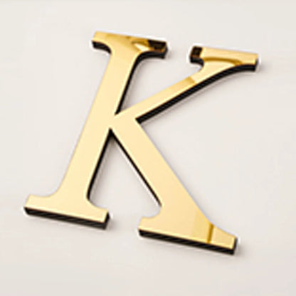 20cm Gold Acrylic Mirror English Letters Wall Stickers Birthday Decoration Festival Party Wedding Decor Self-adhesive Art Mur