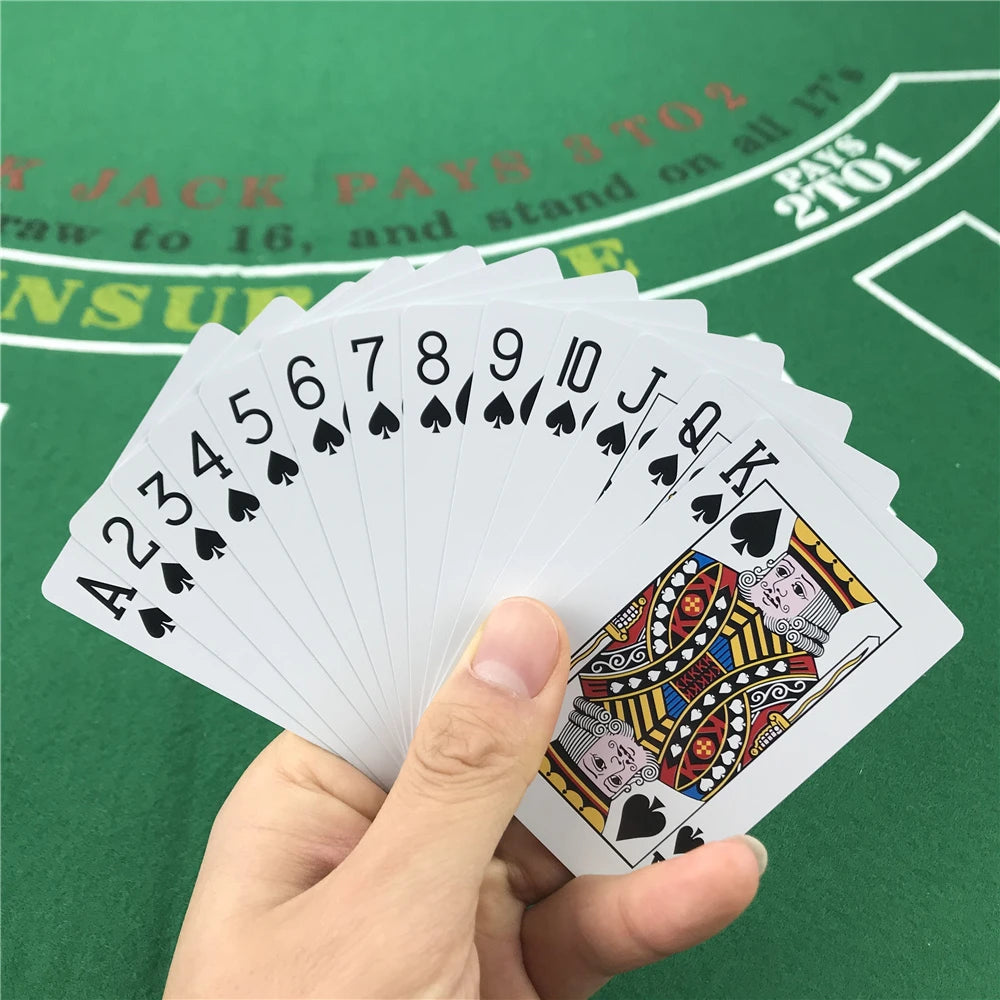 Playing Cards Plastic Baccarat Texas Hold'em Poker 58mm(2.28inch)*88mm(3.46inch) PVC Pokers Board Game Waterproof Wearable Ca