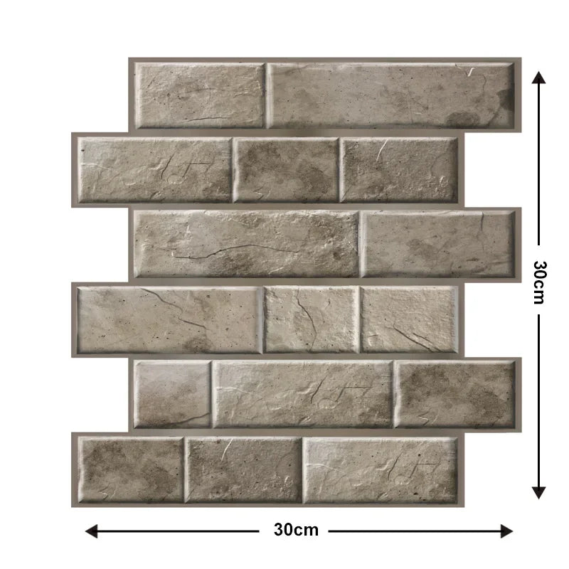 Transform Your Home with 10 pcs Decorative 3D Wall Panels - Self-Adhesive, Waterproof & Moisture-Proof Wallpaper for Living R