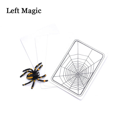 Spider And Net Magic Trick The Web Cards Toys Magician Gimmick Illusion Closed-Up Magia Props Halloween Gift East To Do