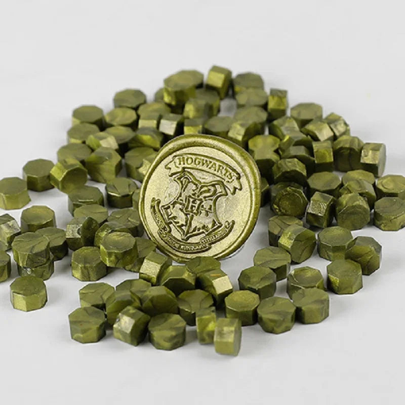 200 Pcs Wax Print Beads Wax Seal for Stamps Wax Lacquer for Seals Retro Sealing Gold Wedding Birthday Lacre for Card Making
