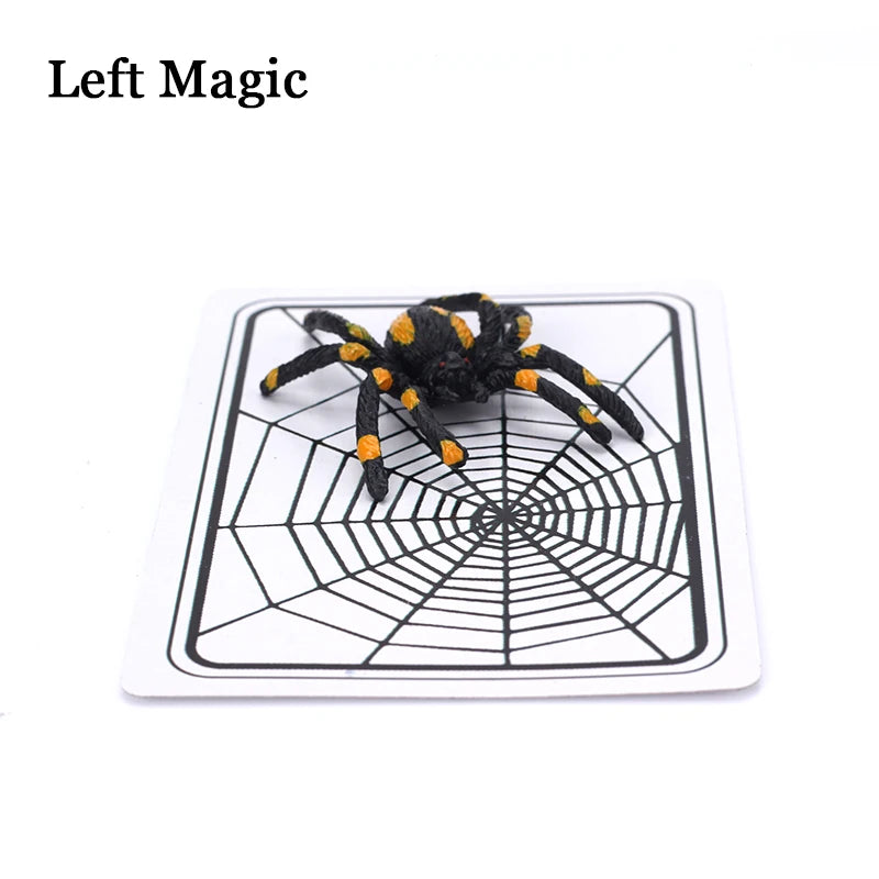 Spider And Net Magic Trick The Web Cards Toys Magician Gimmick Illusion Closed-Up Magia Props Halloween Gift East To Do