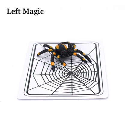 Spider And Net Magic Trick The Web Cards Toys Magician Gimmick Illusion Closed-Up Magia Props Halloween Gift East To Do