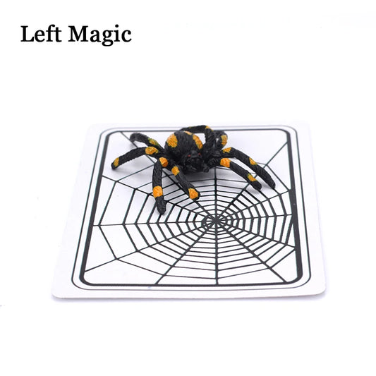 Spider And Net Magic Trick The Web Cards Toys Magician Gimmick Illusion Closed-Up Magia Props Halloween Gift East To Do