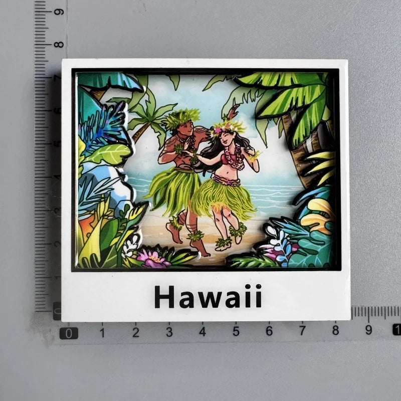 Tourist Souvenirs Fridge Magnets USA,refrigerator Decorations for Miami New York Hawaii Collection of Fridge Ornaments Sticke