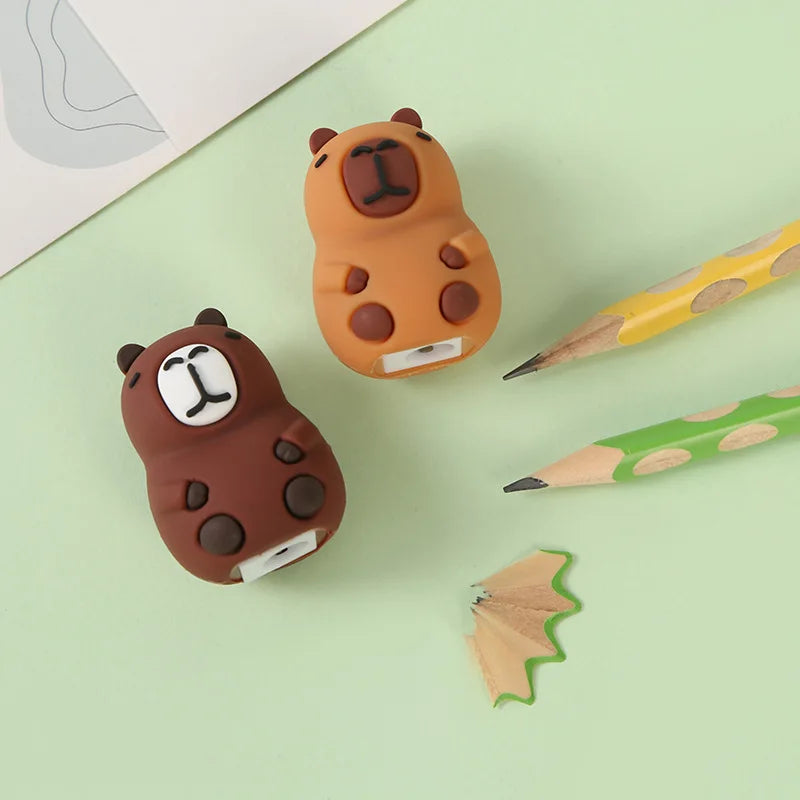 Capibara Cute Sharpener Pencil Kids Anime Capybara Sharpeners Student Back To School Stationary Children Birthday Gift Hot Sa