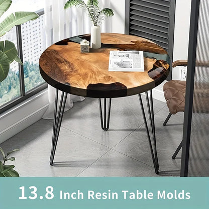 Extra-Large Resin Table Mold 14/20-inch Round Silicone Epoxy Resin Mold Suitable for River Tables, DIY Crafts, and Round Deco