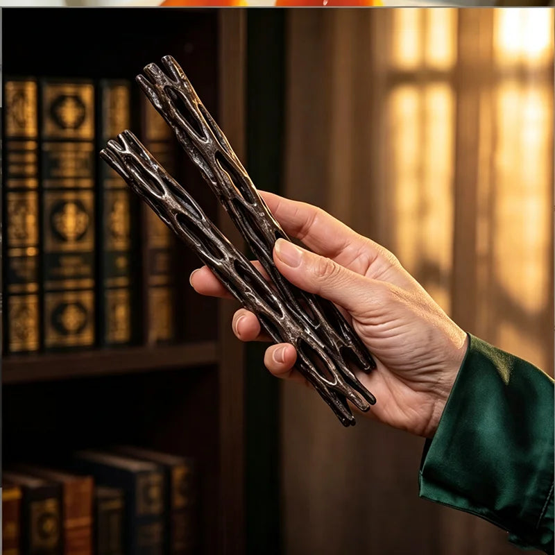 3D Printed Black Willow Stick Ornament Prop 10CM Obsession Black Willow Wishing Willow Magic Stick Decoration Figurines Gift