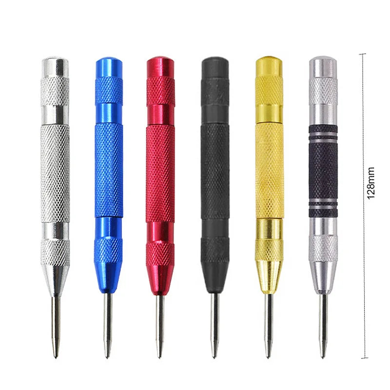 Automatic Centre Punch General Woodworking Metal Drill Adjustable Spring Loaded Automatic Punch Hand Tools for Metal Wood Gla