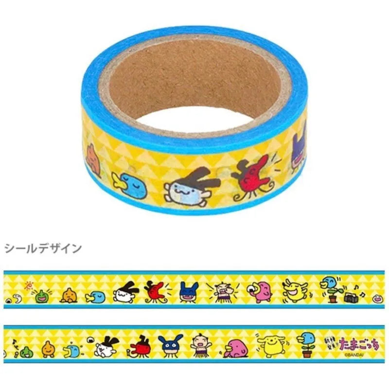 Cute Cartoon Tamagotchi Washi Tape, DIY Journal Decorative Tape, Lovely Anime Ins Style High-Value Sticker Tape