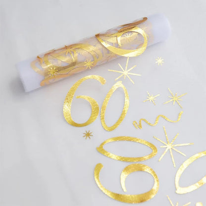18th 90th Birthday Table Runner Birthday Party Decor 3M Gold Table Cover Roll for Table Home Birthday Celebration Party Suppl