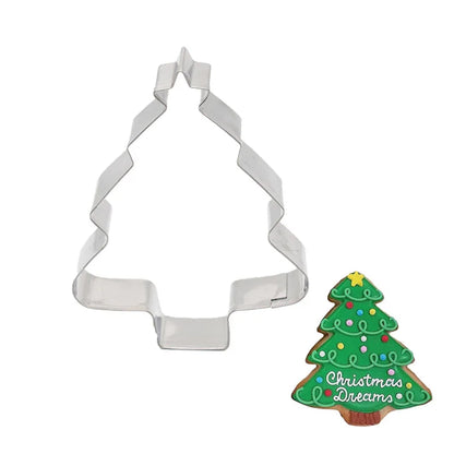5Pcs/set Christmas Cookie Cutter Gingerbread Xmas Tree Mold Christmas Cake Decoration Tool Navidad Gift DIY Baking Biscuit Mo