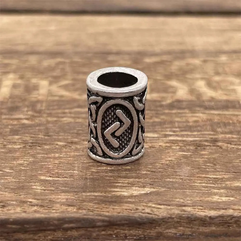 Nostalgia 1pcs Tree Of Life Bead For Hair Beard Braids Norse Runes Viking Symbols Beads For Bracelet Jewelry Making