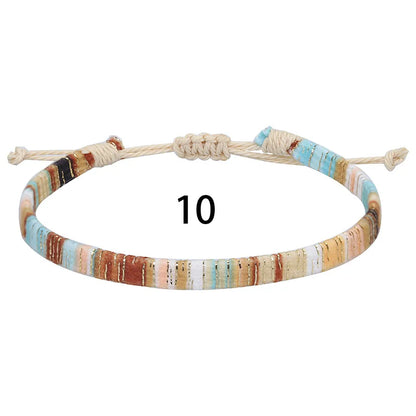 Anklets For Women Woven Fabric Foot Leg Bracelet Men Handmade Rope Braid Knot Beach Barefoot Weave Ethnic Boho Adjustable Cha