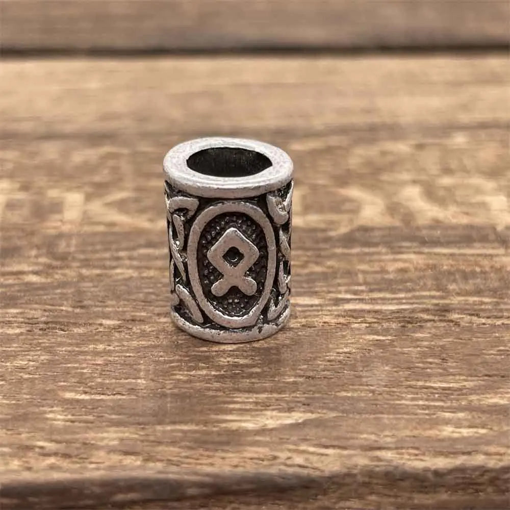 Nostalgia 1pcs Tree Of Life Bead For Hair Beard Braids Norse Runes Viking Symbols Beads For Bracelet Jewelry Making - OTHALA