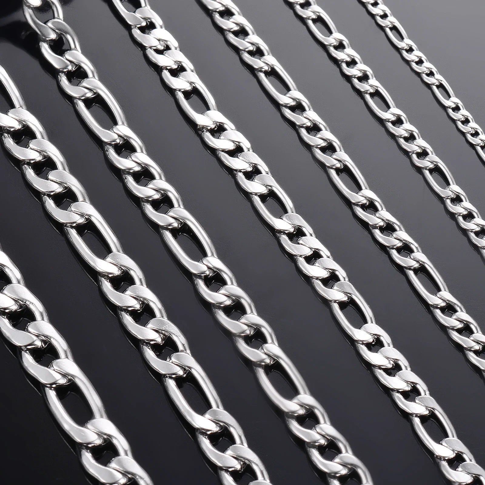 925 Sterling Silver Necklace 2-12mm Width 40-75cm Long Chain Lobster Clasp Men and Women Engagement Jewelry