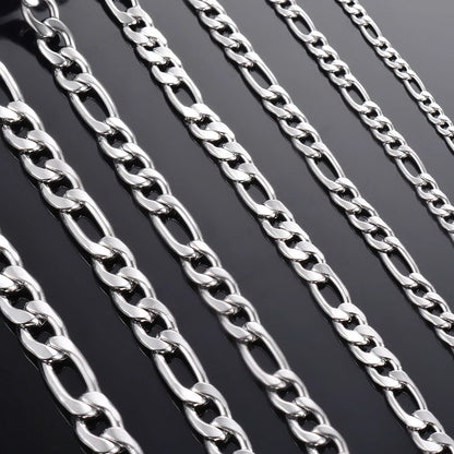 925 Sterling Silver Necklace 2-12mm Width 40-75cm Long Chain Lobster Clasp Men and Women Engagement Jewelry