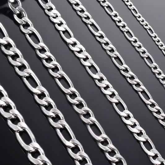 925 Sterling Silver Necklace 2-12mm Width 40-75cm Long Chain Lobster Clasp Men and Women Engagement Jewelry