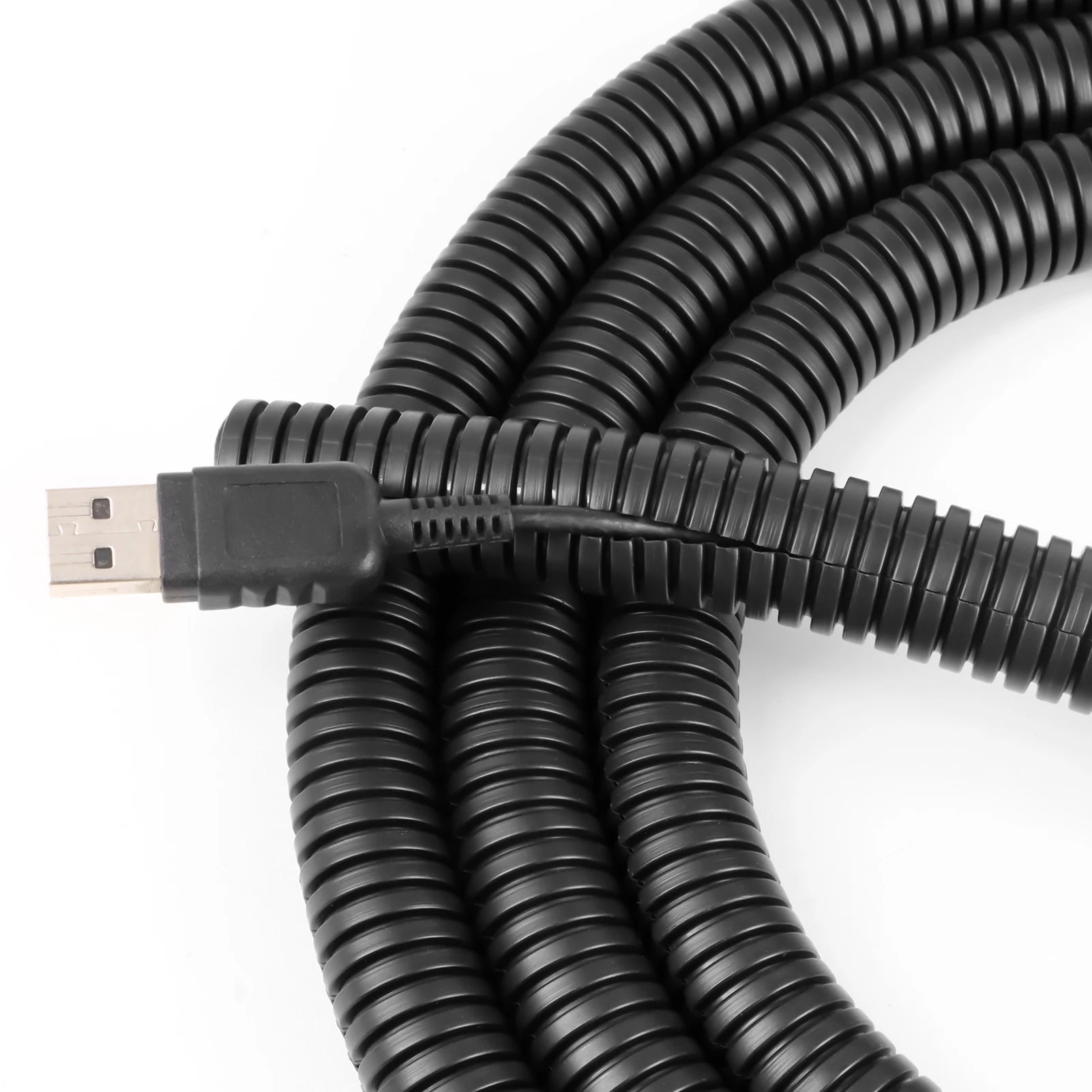 3/5/10m PP Insulated Corrugated Pipe AD 7.5 ~ 34.5mm Wire Harness Threaded Hose Plastic Auto Mechanical Line Protection Sleev