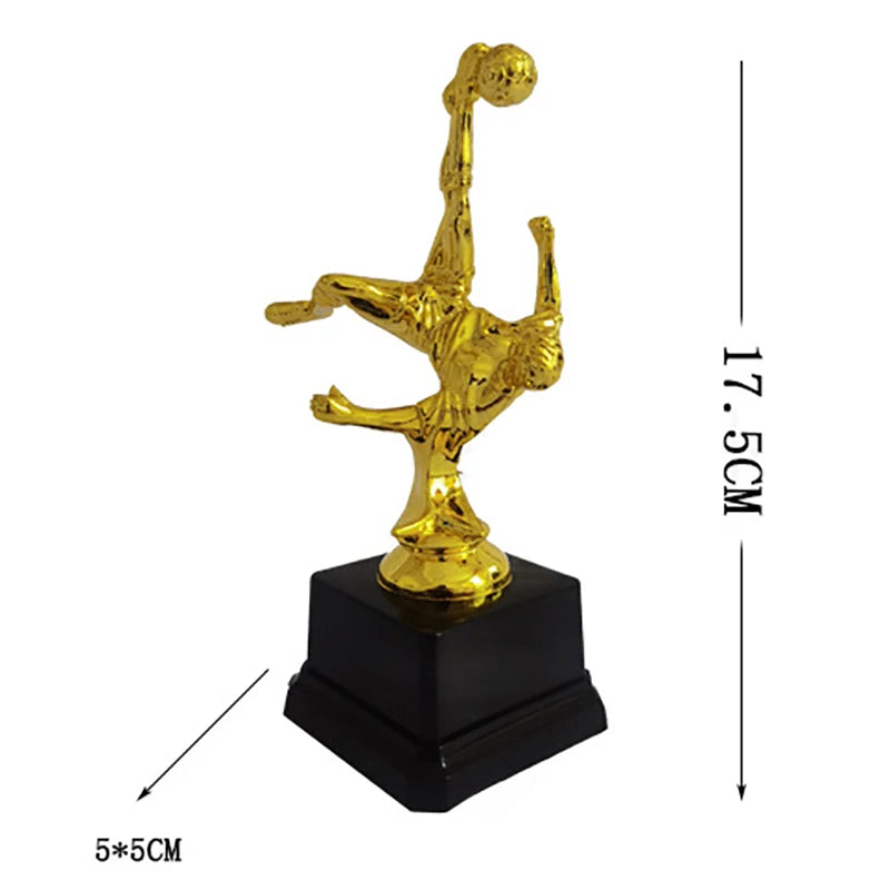Football Trophy Award Souvenir Plastic Toy Party Award Trophies Competition Winner Mini Soccer Trophy For Kids Gift - One Siz
