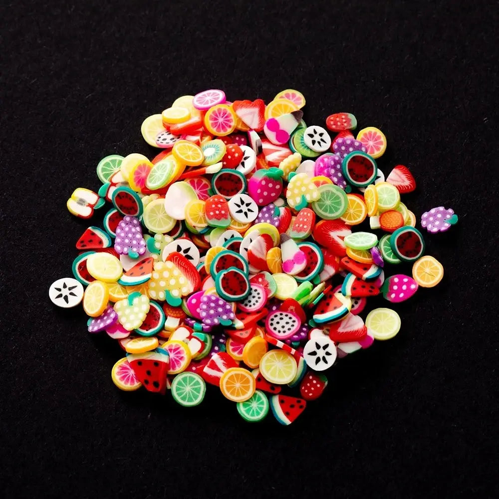 1000Pcs Polymer Clay Resin Fruit Slice for Epoxy Silicone Mold DIY Craft Jewelry Cellphone Decoration Accessory Making Suppli