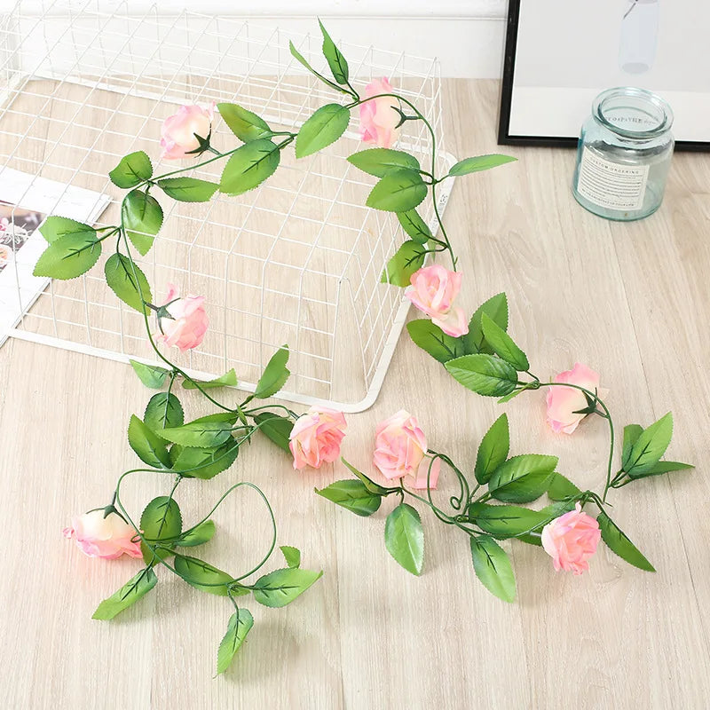 7ft 2m Flower String Artificial Wisteria Vine Garland Plants Foliage Outdoor Home Trailing Flower Fake Flower Hanging Wall De