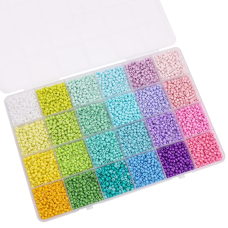 About 5200Pcs24 Grid Rice Bead Box Handmade DIY Jewelry Bracelet Earrings Kandi Jewelry Accessories Materials