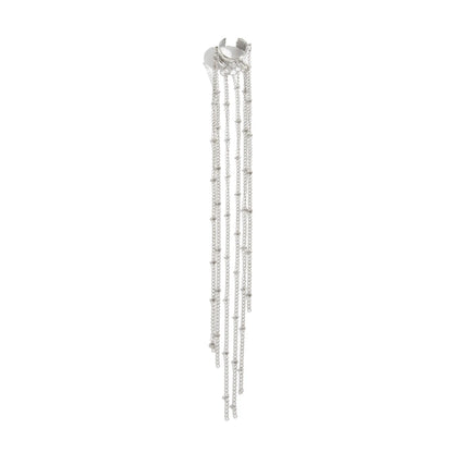 Elegant Long Tassel Ear Cuff Clip Earrings for Women Vintage Trend No Piercing Required Jewelry Accessory